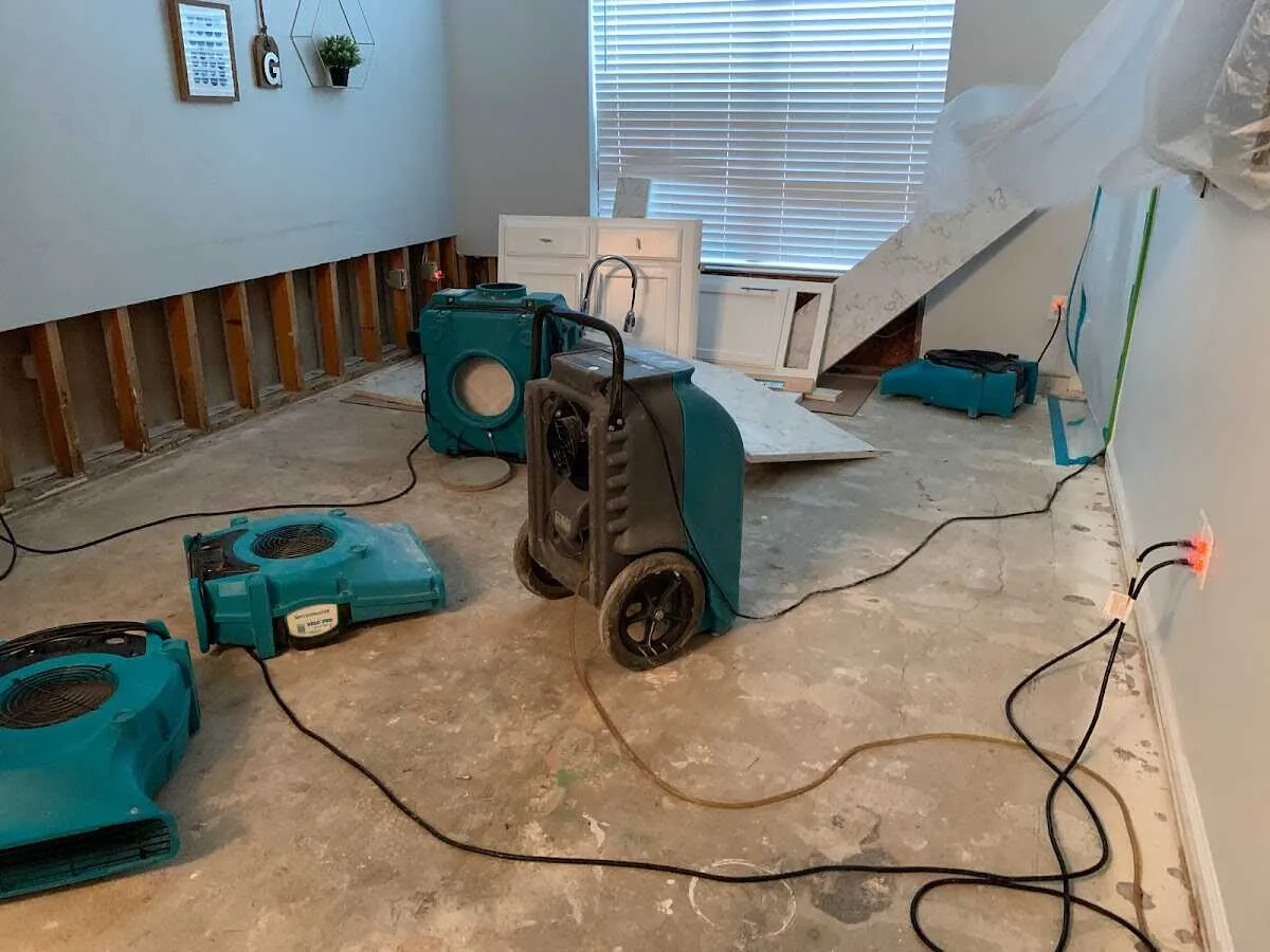 Dehumidifier in flood-cut room for Water Extraction & Removal in Sun Village